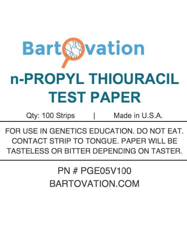 Genetic Taste Testing: N-Propylthiouracil Test Paper - 100 Strips - Buy Online on GoSupps.com
