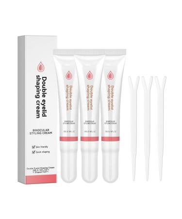 Generisch Set of 3 double-ended eyeshadow styling creams with Y-shaped stick - Natural look and long-lasting hold - Waterproof and sweat-resistant - Invisible double-fold slimming cream