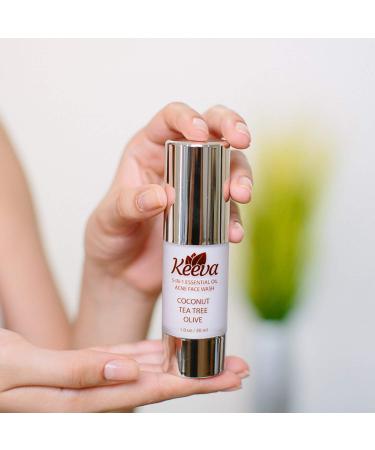 Gentle Natural Acne Cleanser with Tea Tree Oil & Aloe Vera for Clear Skin - Keeva Organics - For Teens and Adults - Buy Online on GoSupps.com