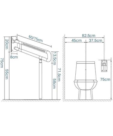 Grab Bars Handle Safety Support Hand Rails Grab Bars for Bathroom and Shower-White Yellow Handrails for Disabled Anti-Slip Stainless Steel - Buy Online on GoSupps.com