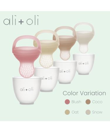 Ali+Oli Food & Fruit Feeder Pacifier Set (Snow & Blush) - BPA-Free Silicone Teether for Babies - Buy Online on GoSupps.com