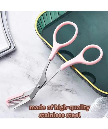 Eyebrow Trimmer Scissors Women with Comb Eyelash Hair Cut Stainless Steel Cut Eyebrows Shaping Tool Precision Eyebrow Scissors Small Detachable Eyebrow Grooming Beauty Tool for Men Women - Buy Online on GoSupps.com