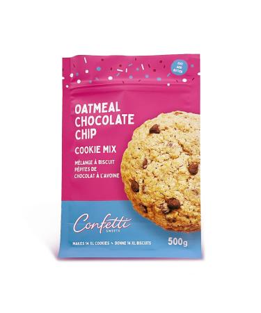 Confetti Sweets Cookie Mix Oatmeal Chocolate Chip Premade Mix | Gourmet Quality Real Ingredients | No Added Preservatives | 100% Canadian | 500g each