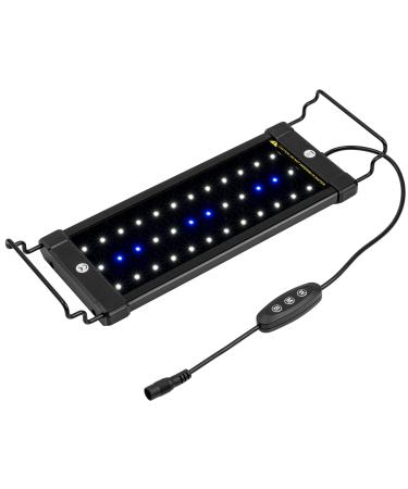 NICREW ClassicLED Aquarium Light, Fish Tank Light with Extendable Brackets, White and Blue LEDs 12 - 18 in