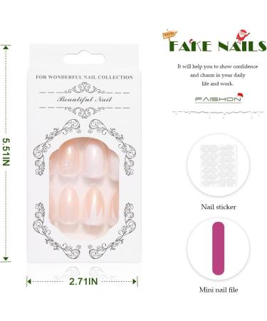 Vatocu Christmas Short Red Press on False Nails with Snowflake and Elk Design - 24pcs for Women and Girls - Buy Online on GoSupps.com
