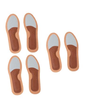 NOLITOY 3 Pairs Sports Shoes Insoles Breathable Leather Insoles Breathable Inserts Ventilate Insoles Sweat Absorption Insole Orthotic Insoles Breathable Shoes Shoe Cushions Foot Soft Yarn