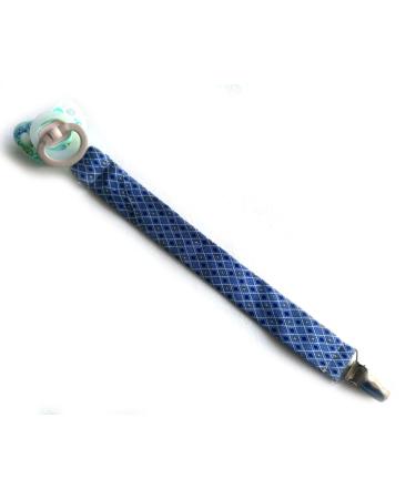 Miniblings pacifier chain vintage tie handmade baby pacifier strap upcycling blue pacifier silicone clip closure