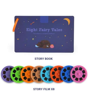BStCar Children's Projector Flashlight - 8 Fairy Tales 64 Foils Starry Sky Night Light for Toddlers & Young Girls - Buy Online on GoSupps.com