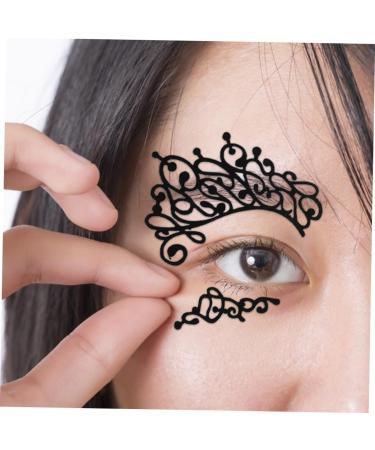 DOITOOL Glitter Eyeshadow 3 Pairs Lace Eyeliner Stickers Eyeshadow Halloween Web Face Sticker Pride Eye Liner Stickers Make up - Buy Online on GoSupps.com
