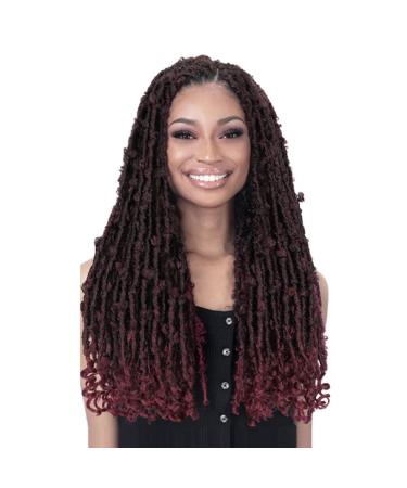New Butterfly Locs Crochet Hair with Curly End 20inch Goddess Locs Crochet Hair 6 Packs Natural Black Pre-Looped Braids for Black Wome (20inch T/BUG) 20 Inch T/BUG