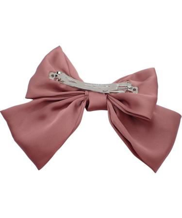 Topkids Accessories Satin Hair Bow Clip Barrette Cute Hair Styling Ribbon Bow Accessory on a Barrette Clip Bows for Girls Kids Women Ladies for Wedding Festival Holiday (15cm Pink) - Buy Online on GoSupps.com
