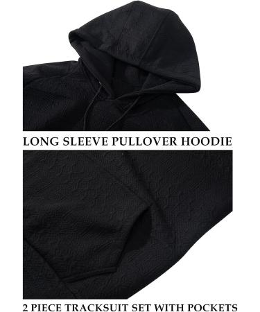 GINGTTO Men's Black Athletic Tracksuit Set - Pullover Hoodie & Sweatpants - Size Large - Buy Online on GoSupps.com