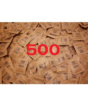 Brown Demerara Cane Sugar Sachets - 500 Individually Wrapped Pure Granulated Packs - Buy Online on GoSupps.com