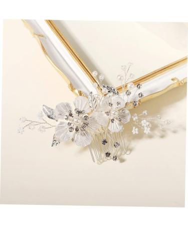 Ipetboom Wedding Hair Comb Clip Floral Hair Accessories Bridal Hair Clip Hair Combs Pearl Hair Comb Pearl Hair Pin Rhinestone Flower Hair Comb Tiara Zinc Alloy Hair up Crystal Bridesmaid - Buy Online on GoSupps.com