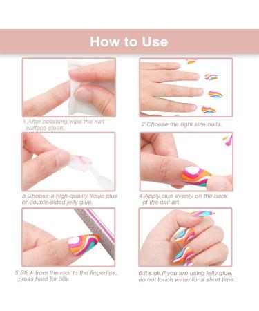 24-PCS French Tip Almond Press on Nails Medium Fake Nails Flower Pattern Design Coffin Press on Fake Nails Glossy False Nails Full Cover Acrylic Nails for Women & Girls - Buy Online on GoSupps.com