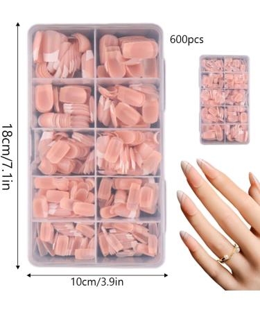 AJTUTUS/Box French Tip False s Press On False s Full Cover Stick On Ballerinas Artificial s - Buy Online on GoSupps.com