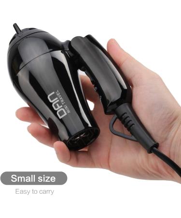 Dan Technology Travel Hair Dryer | Portable Mini Blow Dryer with Concentrator & Diffuser | European Plug, Folding Handle | Lightweight & Fast Drying | for Women and Men | Travel-Friendly - Buy Online on GoSupps.com
