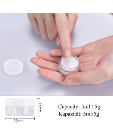 30 Mini Cream Jars with Labels & Spatula - 5G Empty Tiegel for Nail Art & Lip Balm - Ideal for DIY Projects - Buy Online on GoSupps.com