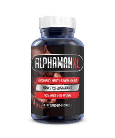 AlphaMAN XL Male Pills | - Enlargement Booster Increases Energy, Mood & Endurance | Best Performance Supplement for Men - 1 Month Supply, 60 Capsules