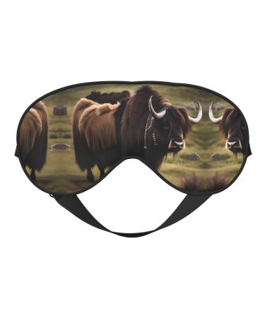 Mighty Highland Yak Eye mask Soft Elastic and Adjustable Nighttime Comfort Sleeping mask Suitable for Both Men and Women
