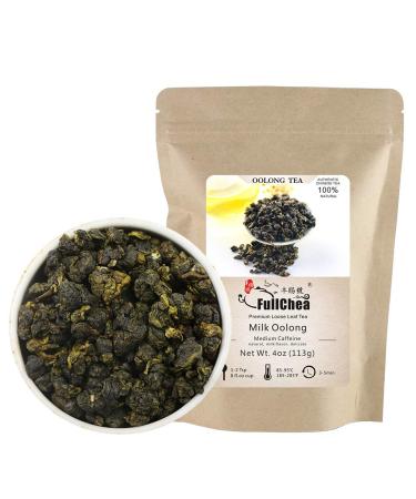 FullChea - Milk Oolong Tea - Oolong Tea Loose Leaf - Taiwan High Mountain Tea Jin Xuan Milk Oolong - Naturally Milky and Silky Aroma - Health Tea - 4oz / 113g 4 Ounce (Pack of 1)