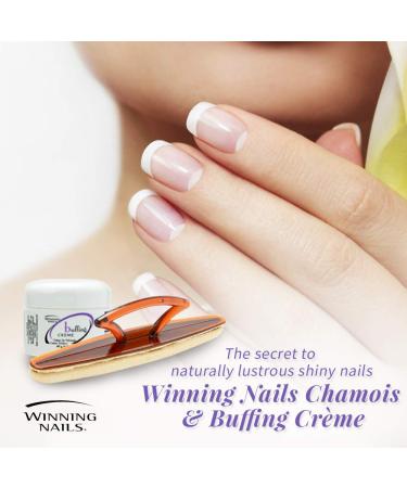 Chamois Buffer & Buffing Cream - Shine Dull Nails Softens Cuticles Fill & Repair Lines | 1.75 Oz Set - Buy Online on GoSupps.com