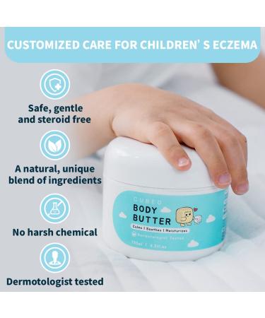 Cubed Eczema Body Butter for Kids with Honey and Oatmeal - Soothing Anti-Itch Cream for Dry, Irritated Skin - Helps Reduce Dark Spots - Healing Ointment for Eczema, Dermatitis, Psoriasis & Rosacea - Buy Online on GoSupps.com