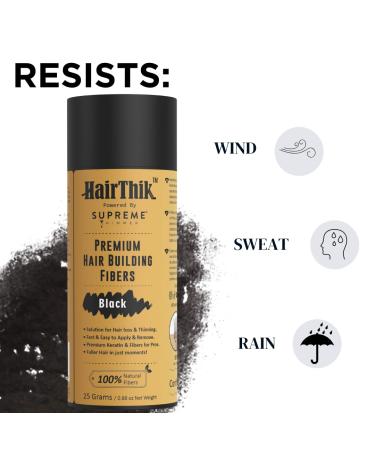 Hair Building Fibers 8-in-1 Kit | Keratin Fibers Tools & Accessories | Conceal & Thicken Thinning Hair for Men & Women | Black - Buy Online on GoSupps.com