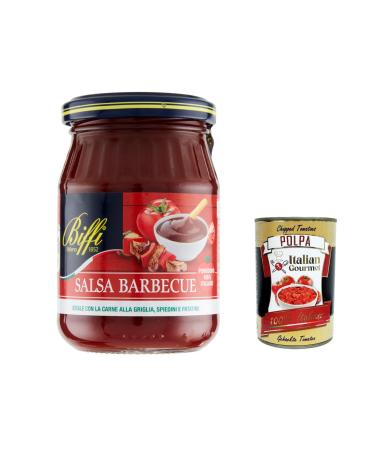 Italian Gourmet E.R. Biffi Barbecue Salsa BBQ Sauce A mildly spicy sauce with a smoky flavor 100% Italian tomato 210g + gourmet Italian polpa 400g