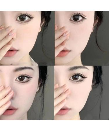 Double Lower Eyelash Pencil Eyeliner Pencil Waterproof Smudge Proof Bottom Eyelashes | Eye Liner Liquid Eyeliner Two-Claw Bottom Lashes Pencil for Eye Makeup Pochy 02# Fog Gray Brown - Buy Online on GoSupps.com