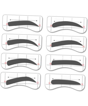 MAGICLULU 64 Pairs 8 Eyebrow Card Eyebrow Stencils Eyebrow Stickers Eyebrow Makeup Tools Conjoined Card mediumx2pcs As Shownx2pcs - Buy Online on GoSupps.com