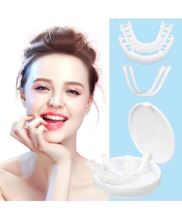 Skhaovs Instant Veneers - 3 Pairs of Comfortable False Teeth Dentures for Temporary Aesthetics | Affordable Snap-On Bite Prostheses - Buy Online on GoSupps.com