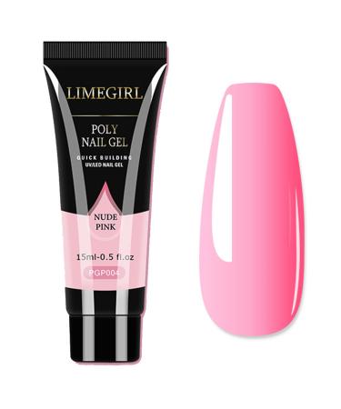 Nail Builder Gel Nail Extension 15ml Pink Poly Extension Gel Builder False Nail Gels Nail Extension Builder Gel Nail Enhancement Crystal Poly Builder Gel For Beginners