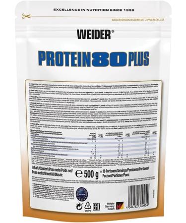  Weider Weider Protein 80 Plus Hazelnut Nougat 1 pack (1 x 500g) - Buy Online on GoSupps.com