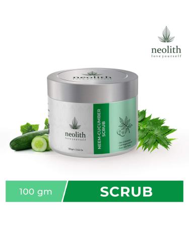 Neolith Neem Cucumber Exfoliating Scrub | Winter Acne Face Scrub for Blackheads & Whiteheads | Paraben & Sulphate Free | ECOCERT Certified | Ideal for Dry Skin | 100 gm for Men & Women - Buy Online on GoSupps.com