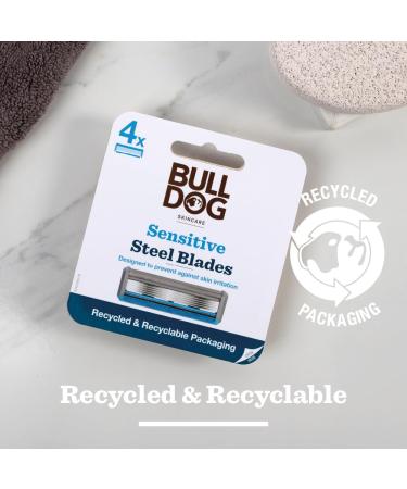 Bulldog Skincare Sensitive Bamboo Razor Blades - Pack of 4 - Buy Online on GoSupps.com