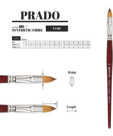 Escoda Prado 1461 Short Handle Artist Watercolor Brush | Size 4 Filbert - Synthetic Sable - Buy Online on GoSupps.com