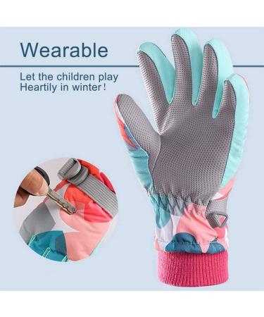 EDIACE Kids Ski Gloves - Waterproof & Breathable Mittens for Boys & Girls (5-12 Years) - Blue Large - Buy Online on GoSupps.com
