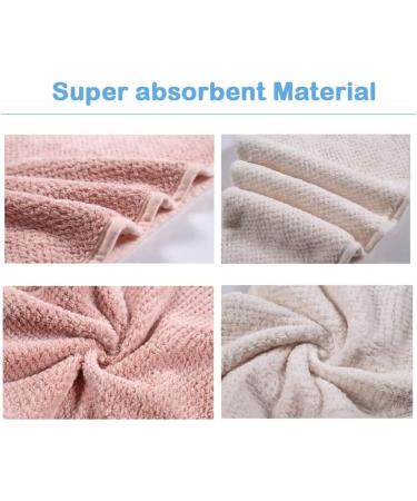 Buy 2-Pack Microfiber Hair Towel Wraps - Quick Drying Pink & Beige Bath Hair Towels for Effortless Hair Care - Buy Online on GoSupps.com