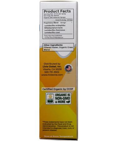 LiviaOne Nasal Spray - All-Natural Plant Based Probiotic Sinus Spray - 1 Fl Oz (Pack of 2) - Buy Online on GoSupps.com