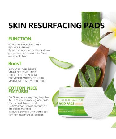 Glycolic Acid Pads 20% with Salicylic Acid & Hyaluronic Acid - Deep Cleaning for Blackheads Pore Reduction & Balanced Skin - 50 Pads | Shop Internationally - Buy Online on GoSupps.com