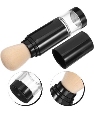 Healeved Retractable Blush Brush Refillable Loose Powder Bottle Jar Travel Makeup Brush Liquid Foundation Brush with Cap for Highlighter Contour Cosmetics B Black 2 - Buy Online on GoSupps.com