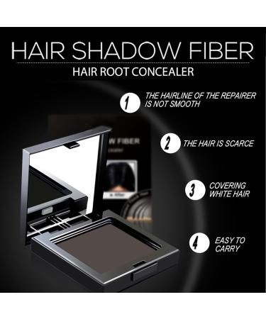 Instant Hairline Shadow Powder - Quick Cover Grey Hair Root Concealer for Hair Regrowth - Windproof & Sweatproof Hair Touch-Up - Long Lasting with Mirror & Puff (Grey) - Buy Online on GoSupps.com
