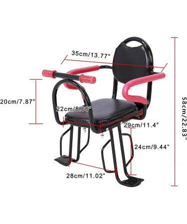 TWSOUL Child Bike Seat - Rear Mounted with Non-Slip Armrests/Pedals, Seat Belt - Holds Up to 100lbs - Buy Online on GoSupps.com