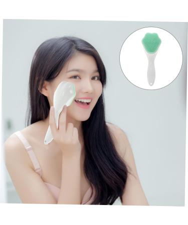 Mikinona Silicone Face Brush Handheld Face Brush Pore Cleaner Silicone Face Scrubber Handle Face Brush Cleansing Brush Face Brush Cleansing Silicone Brush Manual Silica Gel Blackhead Brush 15.3x5.2cm Green - Buy Online on GoSupps.com