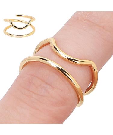LIYJTK Ring finger index finger nail ring artistic charm decoration retro jewelry for women and girls wedding Valentine's Day gift (3046 oro) - Buy Online on GoSupps.com