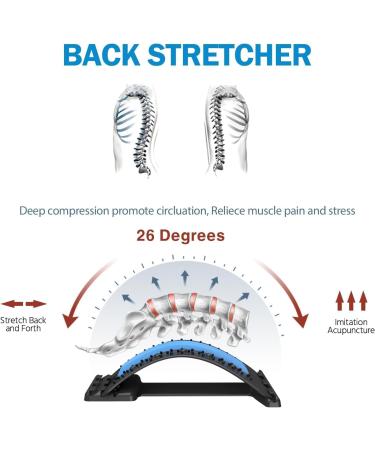 Back Extensor for Pain Relief with Magnet | Adjustable 3-Stage Back Massager | Sciatica & Lower Back Pain Relief | Spinal Decompression Solution - Buy Online on GoSupps.com