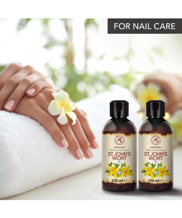 St. John's Wort Oil 2x250ml | Red Oil for Face Body Skin & Hair Care - Hypericum Perforatum - Massage Oil - Buy Online on GoSupps.com