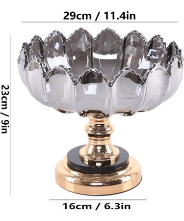 Fruit Basket Bowl Round Glass Fruit Bowl Chinese Retro Creative Candy Bowl Home Living Room Kitchen Desktop Decoration Fruit Plate Fruit Dish Fruit Bowls - Buy Online on GoSupps.com