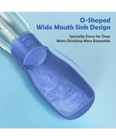 Peteast Foldable Dog Drinking Bottle - Dishwasher Safe Leak-Proof Design for Hiking & Outdoors - Ideal for Dogs & Cats - Marine Blue - Buy Online on GoSupps.com